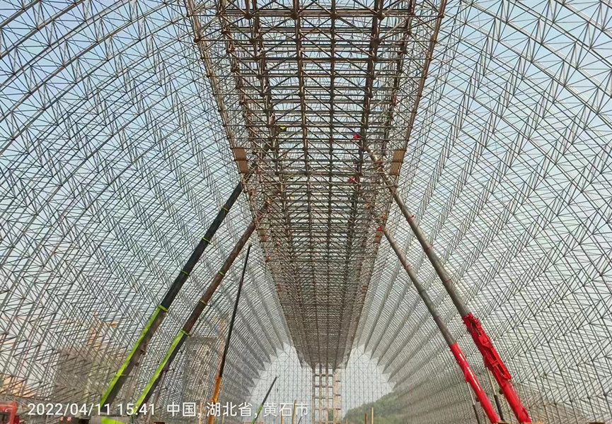 華新（陽新）億噸機制砂石綠色生產線項目中轉堆場網架工程